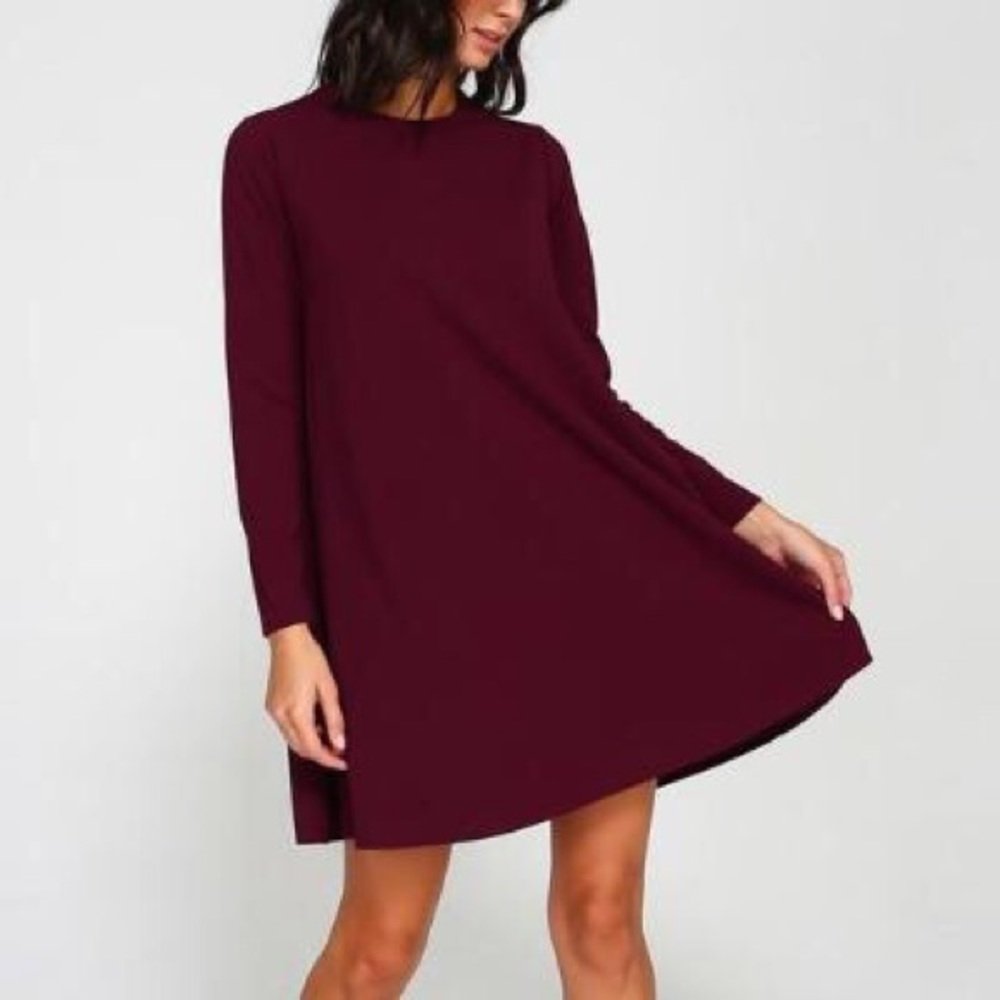Dark red shift dress - brand new